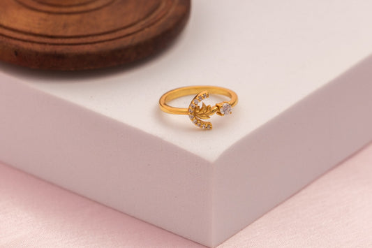 Crescent Bloom Ring