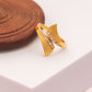 Golden Wave Crossover Ring