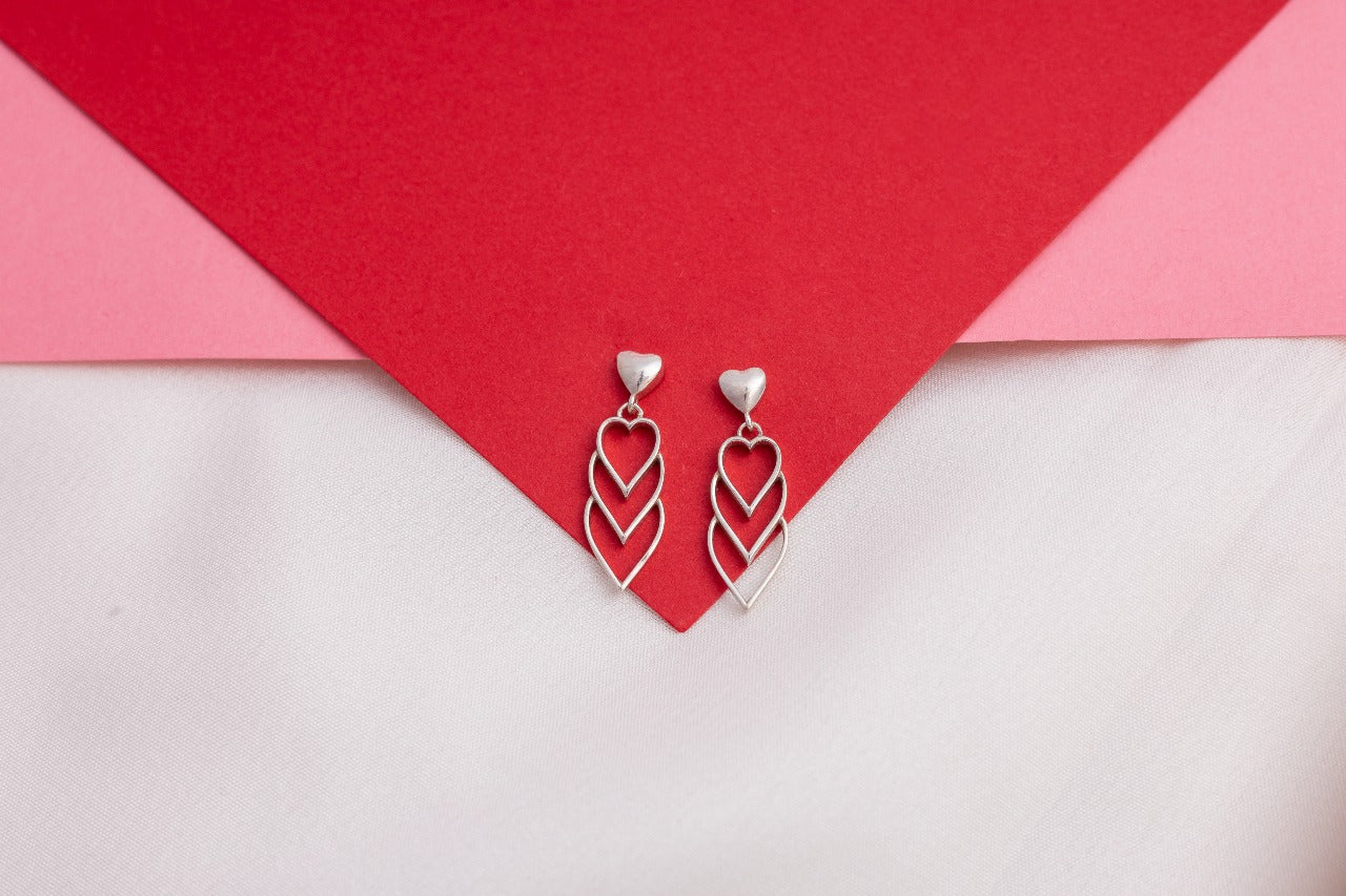 Hearts in Harmony Drop Earrings