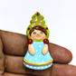 Christmas Figurine Pin – Polymer Clay Holiday Brooch – Christmas Jewelry