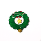 Polymer Clay Miniature Christmas Wreath Pin – Handmade Holiday Decoration Brooch