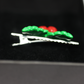 Clay Christmas Hair Clip – Handmade Holly Leaves and Red Berries Alligator Clip