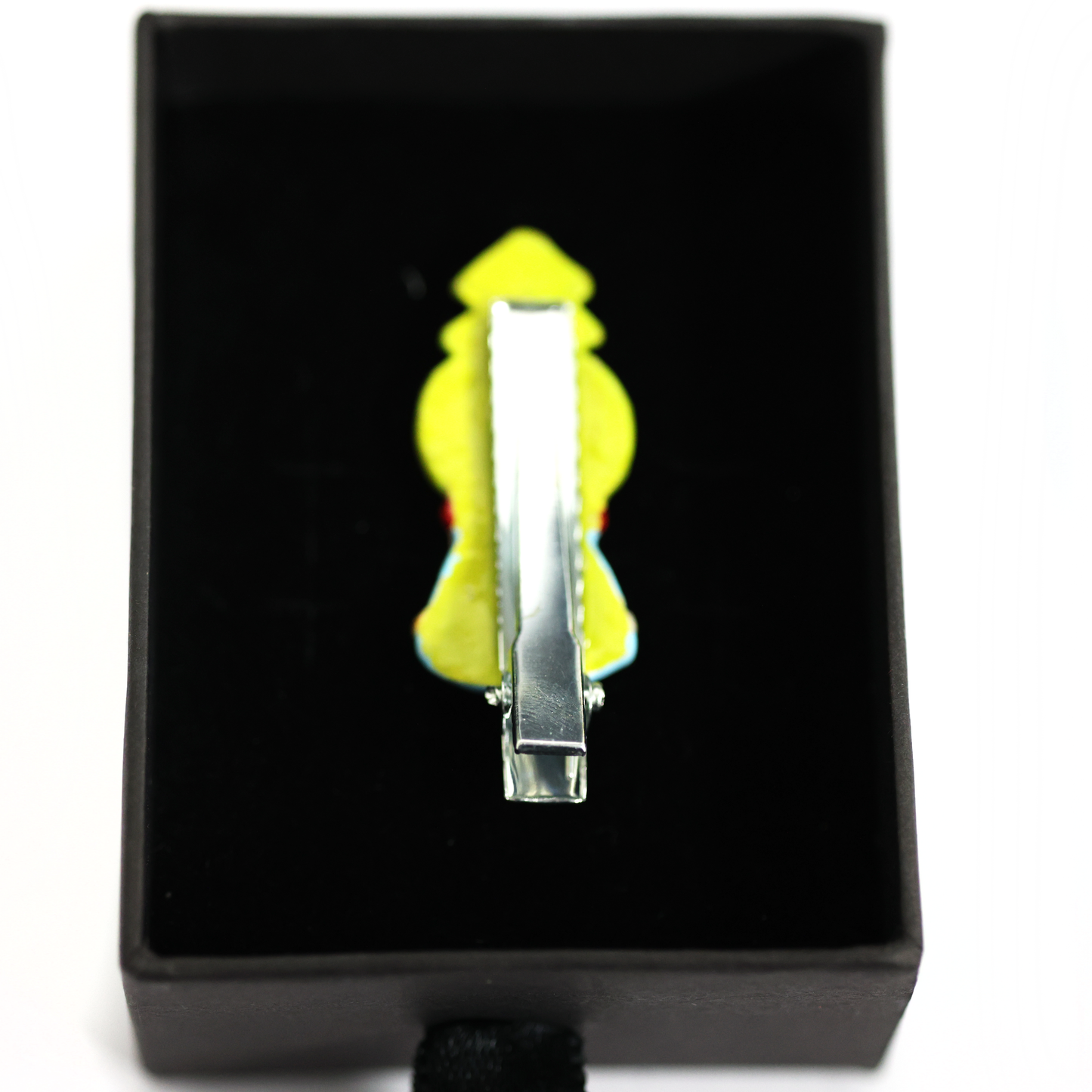 Christmas Girl Pin – Handmade Polymer Clay Figurine with Christmas Tree Hat Brooch