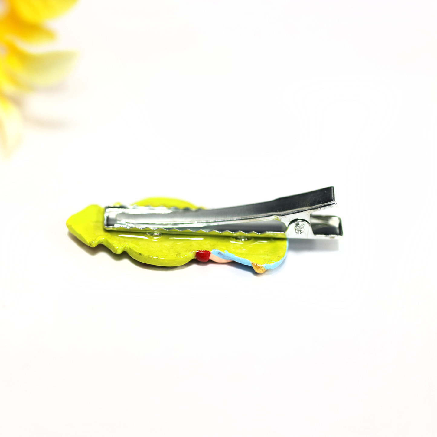 Christmas Girl Pin – Handmade Polymer Clay Figurine with Christmas Tree Hat Brooch