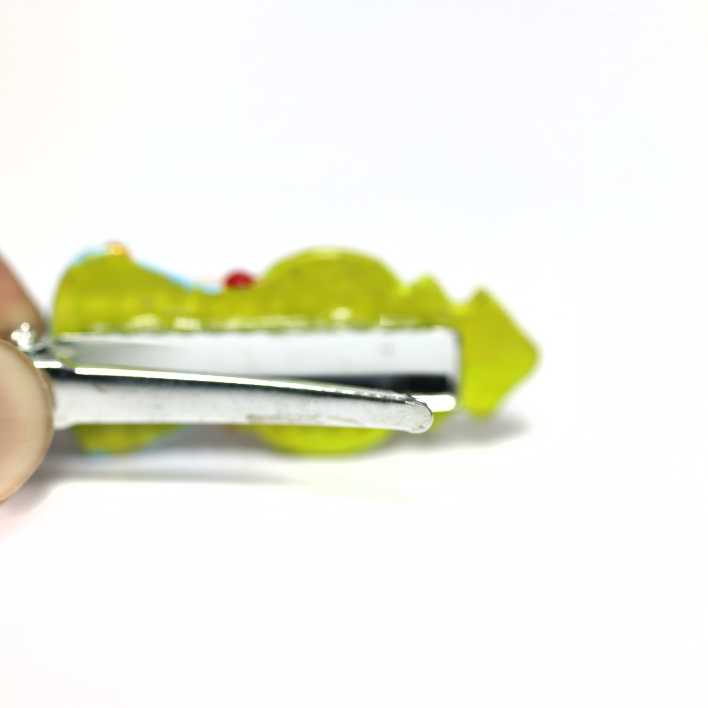 Christmas Girl Pin – Handmade Polymer Clay Figurine with Christmas Tree Hat Brooch