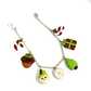 Christmas Charm Bracelet | 8″ Silver Chain with Clay Holiday Charms