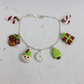 Clay Christmas Charm Bracelet – Handmade 8 Inch Holiday Jewelry Gift for Her