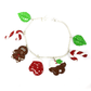 Clay Christmas Charm Bracelet – Handmade 8 Inch Holiday Jewelry Gift for Her