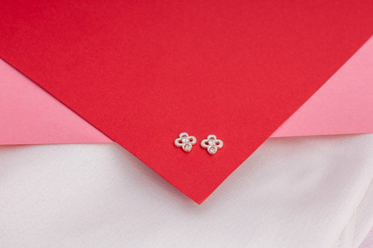 Petite Clover Diamond Studs
