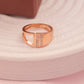 Sleek Split-Bar Rose Gold Ring