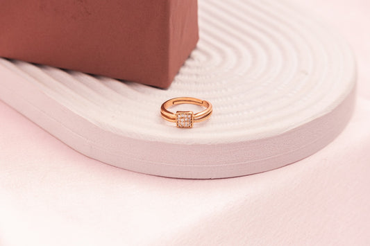 Square Pavé Elegance Ring